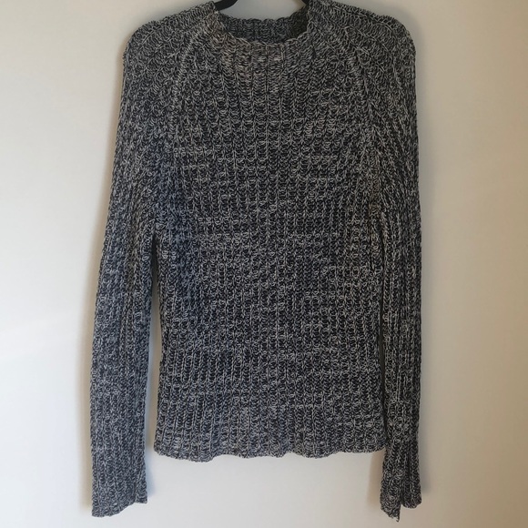 Ann Taylor LOFT black and white turtleneck sweater - Picture 4 of 5